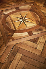 French classic wood flooring inside a mansion