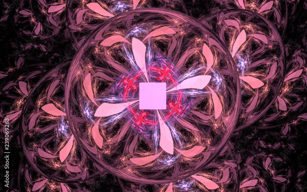 Fototapete digital generated image in the form of abstract geometric shapes of various shades and colors for us