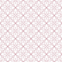 Seamless abstract floral pattern. Geometric flower ornament on a white background.