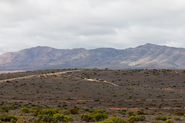 Berge entlang der Garden Route bei Oudtshoorn in Südafrika