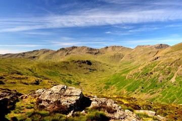 The high fells from Eagle Crag