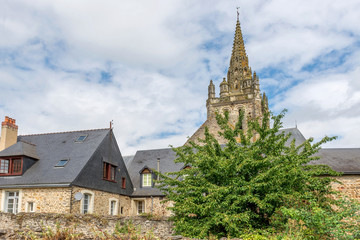 Fototapeta na wymiar Avener Church of the Mother of God. City of Laval, Mayenne, Pays de Loire, France. August 5, 2018 