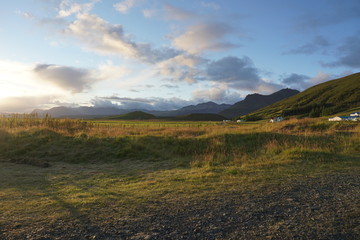 Fototapeta na wymiar Majestic landscape on Iceland near Jokulsarlon in summer