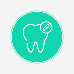 Dental pill vector icon sign symbol