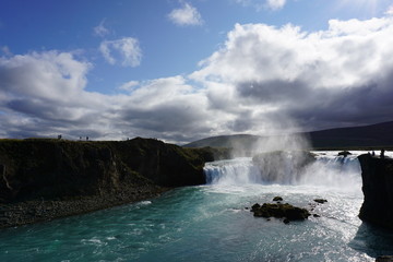 Beautiful Godafoss on Iceland in summer