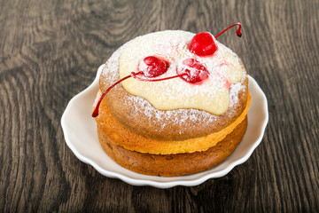 Pancake with cherry