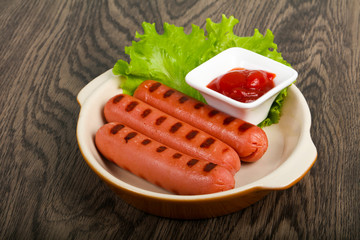 Grilled sausages
