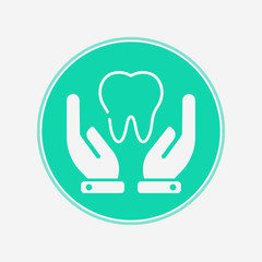 Tooth vector icon sign symbol