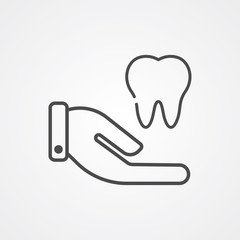 Tooth vector icon sign symbol