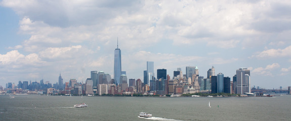 New York City Skyline Cloudy