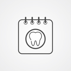Dentist schedule vector icon sign symbol