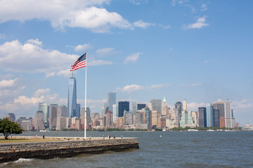 New York City Skyline Cloudy
