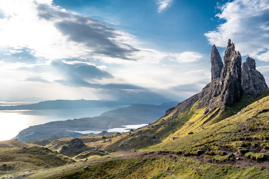 The Old Man Of Storr on the Isle of Skye during sunrise