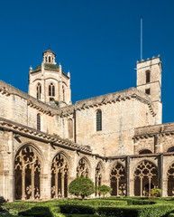 Fototapeta na wymiar Monastery of Santa Maria de Santes Creus, a Cistercian monastery in Catalonia, Spain. 