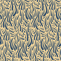 Abstract vector seamless pattern with grunge brushes. Graphic ornament.