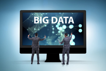 Big data concept with data mining analyst