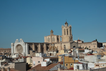 The Cathedral of Tarragona, a Roman Catholic church in Tarragona, Catalonia, Spain. Built on the site of a Roman temple