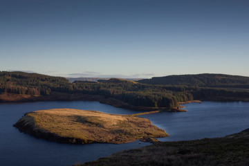 Fototapeta na wymiar Reservoir in Scotland 