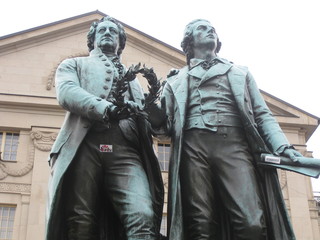 Goethe und Schiller Denkmal in Weimar