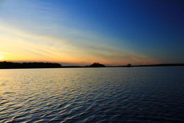 Naklejka premium sunset over the sea