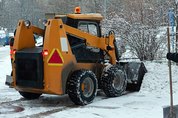 In the city of winter. Snow. All forces are thrown on snow removal. Special snowplows went to the streets to work. Problems of snow removal.