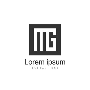 Initial Letter MG Logo template design. Minimalist letter logo