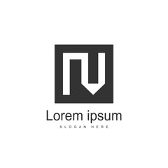 Obraz premium Initial Letter NV Logo Template Vector Design