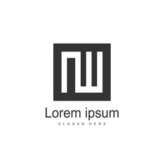Initial Letter NW Logo Template Vector Design
