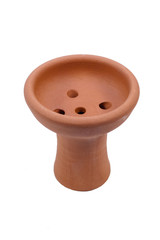 hookah bowl for tobacco with long leg. White background
