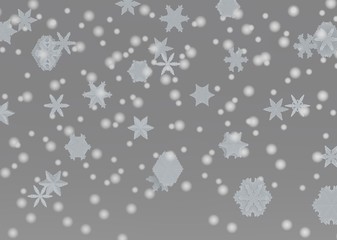 Christmas falling snow isolated background. Xmas snow flake pattern. Snowfall texture. Winter snowstorm backdrop 3d illustration.