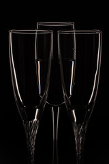 Two glass and one of water 