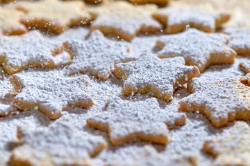 biscuit cookies with sugar powder