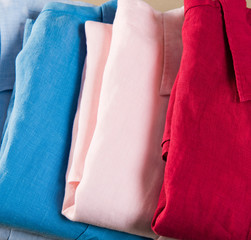 Linen, colorful shirts