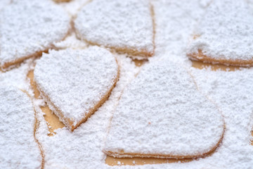 biscuit cookies with sugar powder