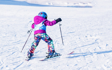 Fototapeta na wymiar People are enjoying skiing / snowboarding 