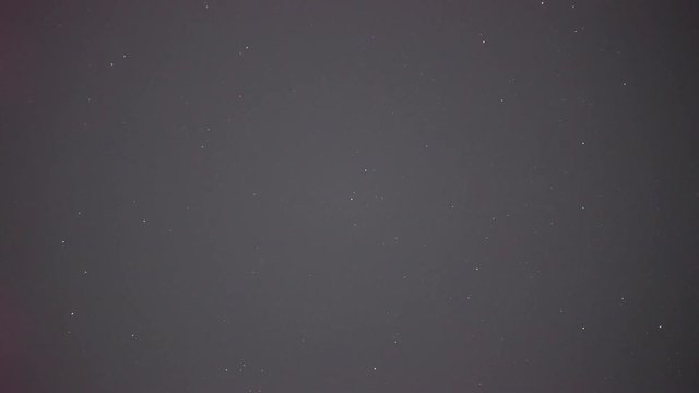 Tokyo,Japan-December 14, 2018: Gemini meteor shower 2018 observed at 2:02AM on December 14, 2018 with 20mm wide-angle lens. Angle of view is almost 90 degree.