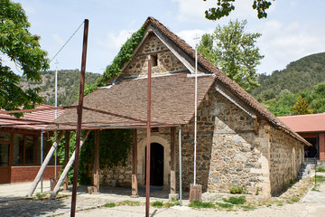 Fototapeta na wymiar Cyprus. Troodos. Trikukya. The convent of Panagia Tricukiotissa. Church