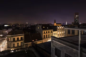 Acrylic prints Brussels brussels evening cityscape belgium