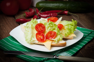 Fried toast sandwich.