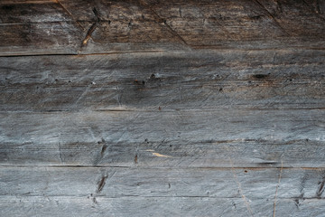 Brown wood wall background texture. Planks of wood damaged by the aging process. Old wooden wall.