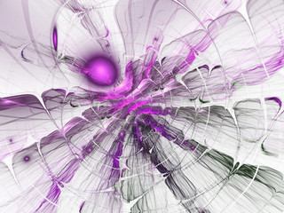 Purple fractal pattern, digital artwork for creative graphic design