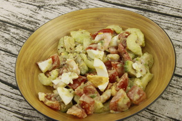 Salade composée dans un bol
