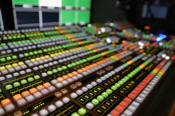 Broadcast Video Production Switcher used for live events and television production - obrazy, fototapety, plakaty
