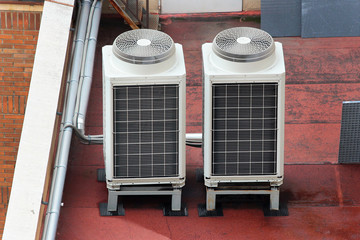 External air conditioning units on a roof top