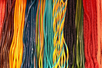 colorful twisted licorice candy background