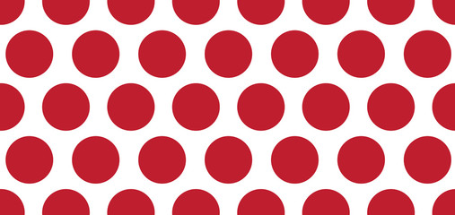 Red and White Circle Banner