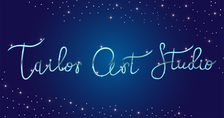 Logo Fashion studio. Custom handmade calligraphy, Vector brush lettering for fashion salon.