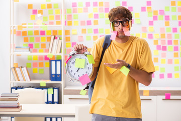 Student preparing for exams with many conflicting priorities 