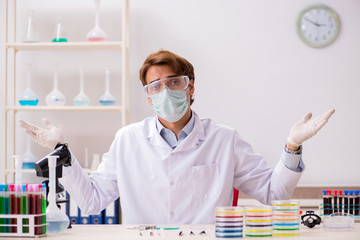 Young chemist working in the lab 