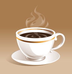vector illustration of coffee cup hot drink chocolate tea 